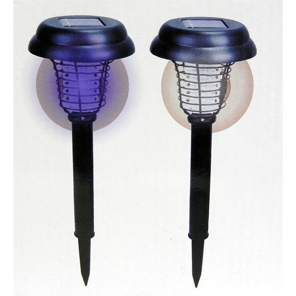 Solar Powered Light, Mosquito and Insect Bug Zapper-LED/UV Radiation Outdoor - Picture 5 of 7